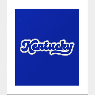 Retro Kentucky Script Posters and Art